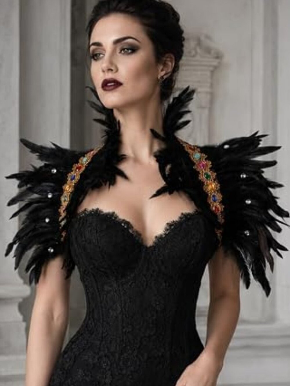 Feather Shawl Wrap